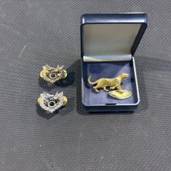 pins guépard et trompe de chasse , destockage chasse enchere