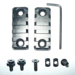 Lot de deux rails  de 5 slots pour montage  M - LOOK   ( 5 emplacements )