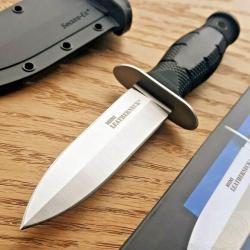 Couteau Tactic Cold Steel Mini Leatherneck Dague Lame Acier 8Cr13MoV Manche Kray-Ex Etui Secure-Ex