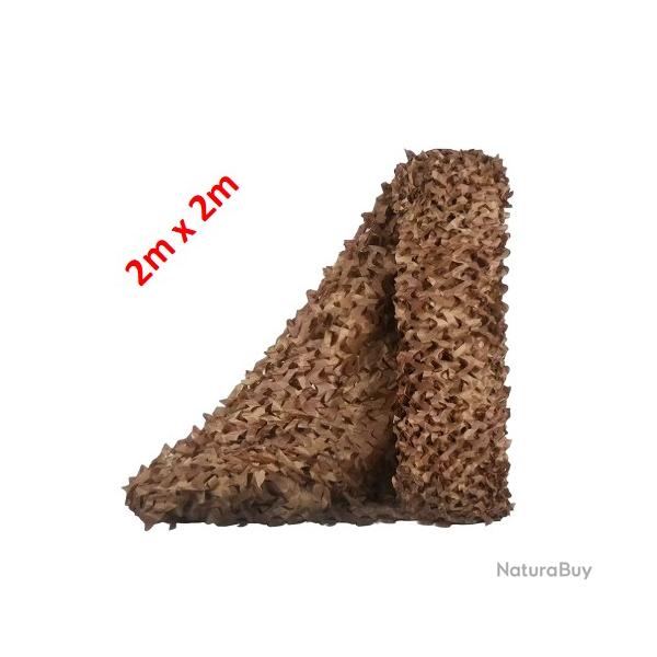 Filet de camouflage Beige 2m x 2m - Livraison gratuite