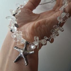 Collier en cristaux et en métal artisanat thaïlandais neuf