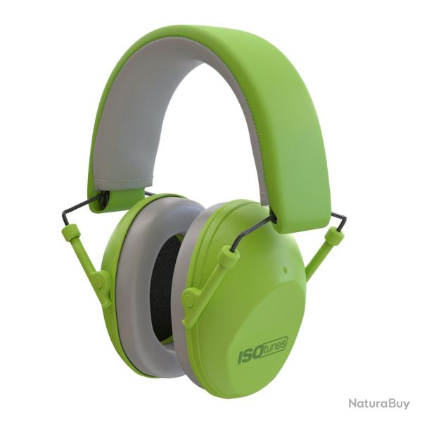Casque ISOtunes Defender EN 352 pour enfant Vert