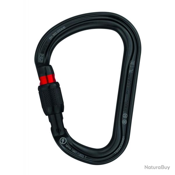Mousqueton Petzl asymtrique lger William  verrouillage Screw-Lock
