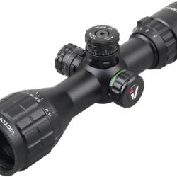 Lunette VictOptics Cerato C3 3-9x32 SFP Ultra Compacte Mildot AO Éclairage R/V BDC + Anneaux Weaver