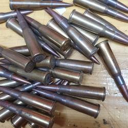 Cartouches Lebel  8x51R d'époque 33 cartouches de RS,  Société  de Rennes .TBE