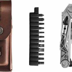 Pince Multifonction Gerber Center Drive Plus Bits Leather Tournevis Axe Central Etui Cuir G3402