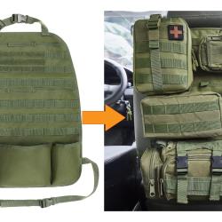 RANGEMENTS TACTIQUES SYSTÈME M.O.L.L.E POUR VOITURE - VERT - LIVRAISON GRATUITE