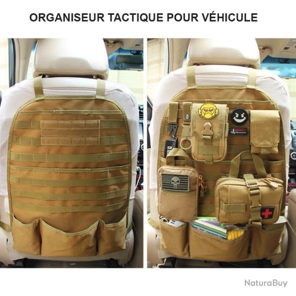 RANGEMENTS TACTIQUES SYST�ME M.O.L.L.E POUR VOITURE - KAKI - LIVRAISON GRATUITE
