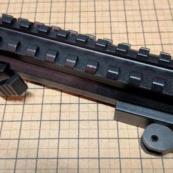 Montage Riser HWZ 20mm QD - Rail Plat + 45&deg;