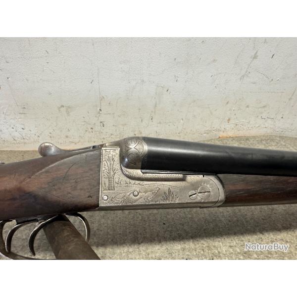 FUSIL JUXTAPOSE ARTISANAL ESPAGNOL CALIBRE 12/70 - 1 sans prix de rserve