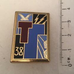 FRANCE TRANSMISSIONS-Insigne 38&deg; R.T.  R&eacute;giment de Transmissions