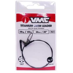 Bas de Ligne VMC Titanium Swim Leader A l'unit&eacute; 50cm 28kg