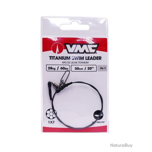 Bas de Ligne VMC Titanium Swim Leader A l'unit� 50cm 28kg