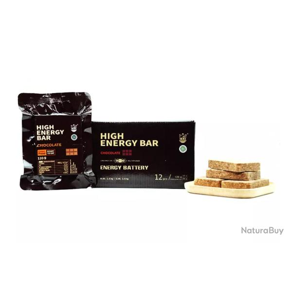 PACK DE 12 BARRES PROTEINE ENERGETIQUE SURVIE DLC 2045 Chocolat