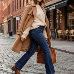 Jean Femme Mayflower M957 Coupe &Eacute;vas&eacute;e Stretch Bleu Stone