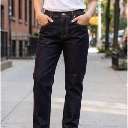 Jean Femme Noir Taille &Eacute;lastique Confort Coton Majoritaire Mayflower