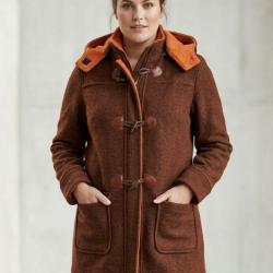 Manteau Polaire Grandes Tailles AXSLOVEN2M Marron Orange Axone