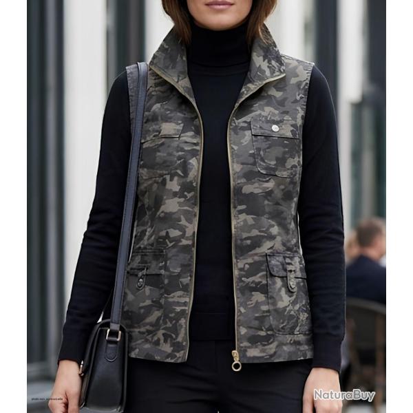 Gilet sans manches femme MAYFLOWER MAKI1 le confort multipoches 100 coton