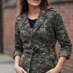 Veste Saharienne Femme Malice1 Motif Camouflage