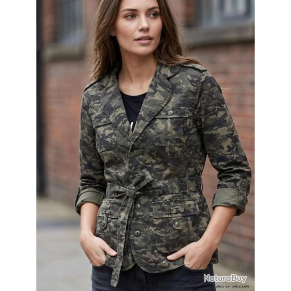 Veste Saharienne Femme Malice1 Motif Camouflage