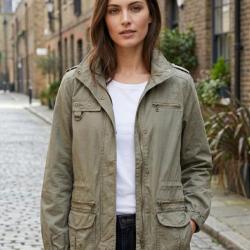 Veste Saharienne Femme Mayflower Media1 Kaki
