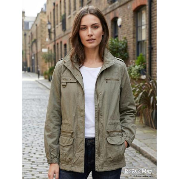Veste Saharienne Femme Mayflower Media1 Kaki