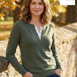 Pull Col Fantaisie Femme Mayflower Papaye1k Kaki 2