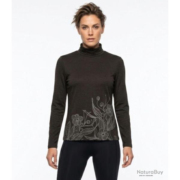 OGALO SH1005 - Sous-pull col roul� noir en coton stretch pour un confort et une �l�gance au quotidie