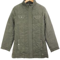 Veste Longue Femme Microfibre Kaki - Doublure Nylon Confort 50/52