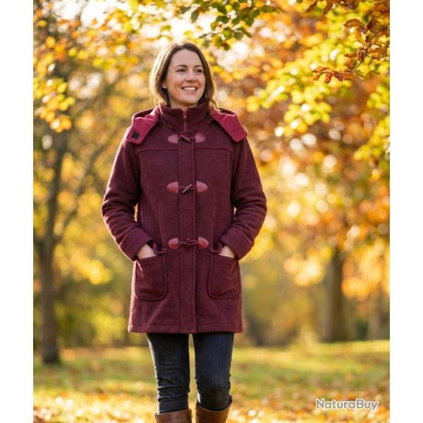 Manteau Polaire Femme style Caban SLOVENIE1B MAYFLOWER - Bordeaux 44