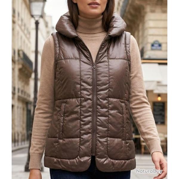 MAYFLOWER STAR1C Gilet sans manches matelass� chocolat �l�gance outdoor et confort