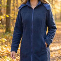 Manteau Polaire Caban Femme MAYFLOWER TOKYO2 - Bleu Marine 42