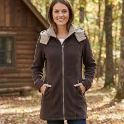 Manteau Polaire Femme Contre coll&eacute; MAYFLOWER TOKYO3 Marron Chocolat