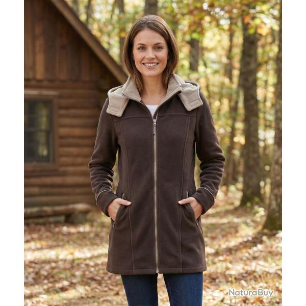 Manteau Polaire Femme Contre-coll� MAYFLOWER TOKYO3 - Marron Chocolat 46
