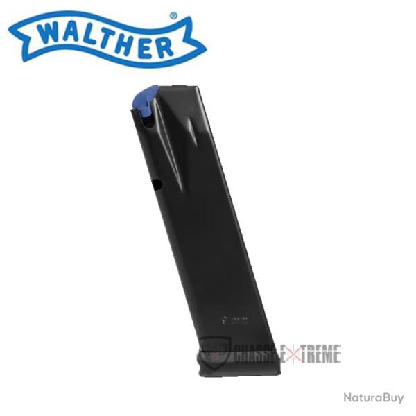 Chargeur WALTHER Pdp Full Size SF/Poly 18+2Cps Cal 9x19 avec Rallonge Alu Noir