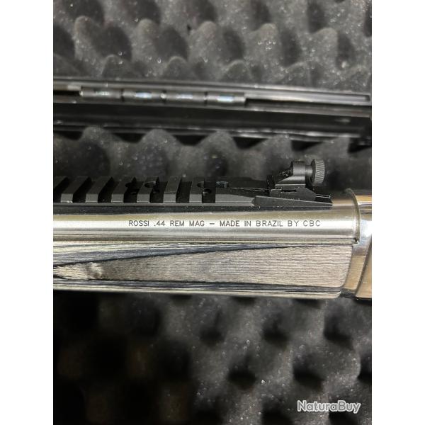 Carabine a levier Rossi 92 cal 44 mag lamelle grise