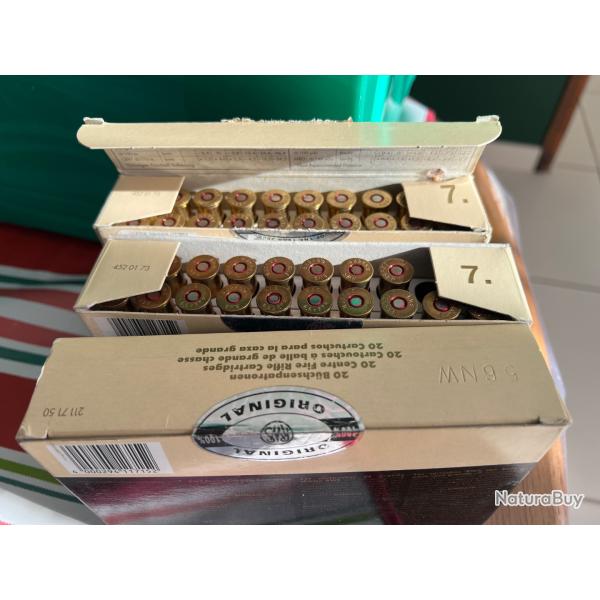 Vends trois botes de balles 6,5, X 57 R