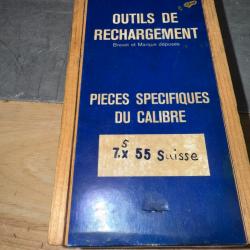 JEU D'OUTILS DE RECHARGEMENT LYNX CALIBRE 7.5 X 55 SUISSE