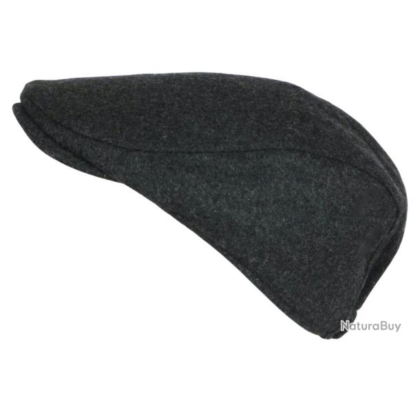 B�ret Casquette Plate Grise en Laine Feutre Taille Ajustable Magny Taille unique Gris