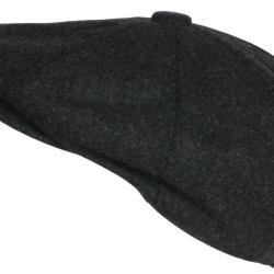Beret Casquette Gavroche Grise Laine Feutre Taille Reglable Hartley Taille unique Gris