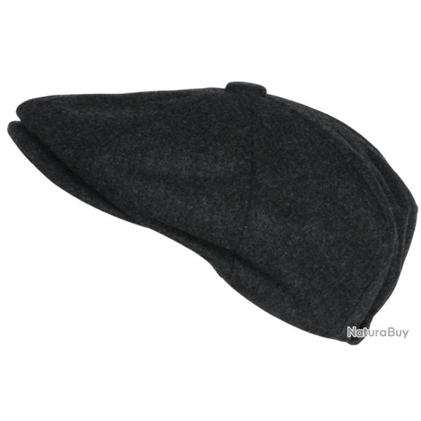 Beret Casquette Gavroche Grise Laine Feutre Taille Reglable Hartley Taille unique Gris