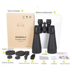 BORWOLF 20-60X70 Jumelles *Ench&egrave;re* Prismes BAK4 Lentilles FMC &Eacute;tanche