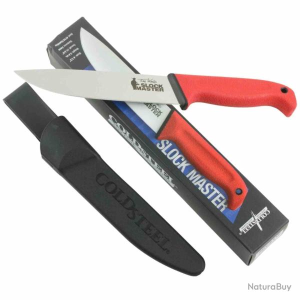 Couteau Cold Steel Scalper Slock Master Lame Acier 4116 Manche Kray-Ex Rouge Etui Secure-Ex CS20VSTW