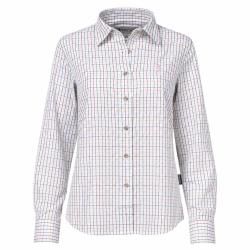 Chemise femme &eacute;l&eacute;gante carreaux coton ocre XS &agrave; 2XL XS
