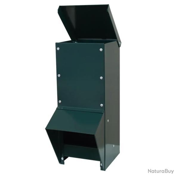 Mangeoire tr�mie galvanis�e verte anti gaspillage 7 kg