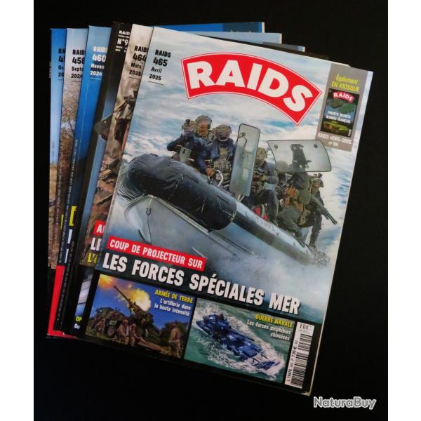 6 revues de guerre moderne RAIDS
