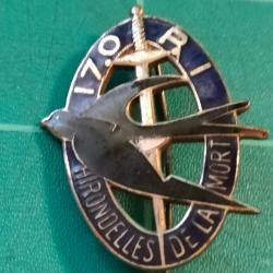 INSIGNE 170EME RI, 170 EME REGIMENT D'INFANTERIE SANS FABRICANT