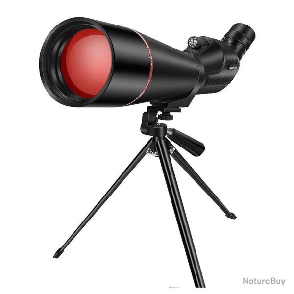 Longue-Vue 25-75x80 Puissante Zoom Monoculaire tanche +Trpieds +Support Tlphone