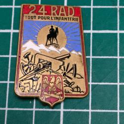 INSIGNE 24EME RAD 24EME REGIMENT D'ARTILLERIE DIVISIONNAIRE 1924.1941 DRAGO PARIS NICE BERANGER