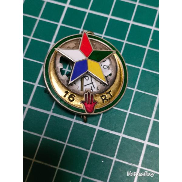 INSIGNE 16EME RTT 16EME REGIMENT DE TIRAILLEURS TUNISIENS DRAGO PARIS